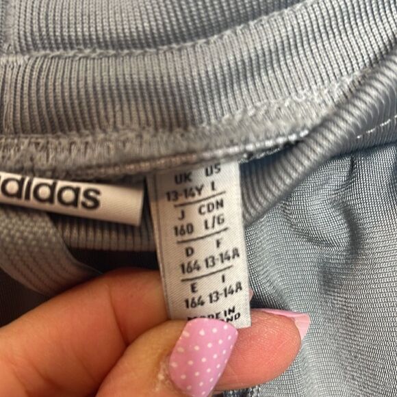 Boy’s Adidas Grey/White Jogger Pants. Size Large. - Picture 9 of 15